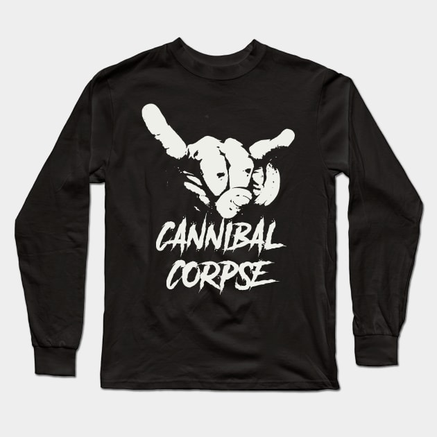 cannibal  horn sign Long Sleeve T-Shirt by sumurbatu